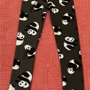 Women’s XS / S cozy Panda print thick fleece Leggings